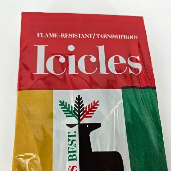 Vintage Tinsel Icicle Strands Santas Best 1000 Pieces Christmas Tree Decoration - Picture 2 of 12